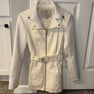 LEATHER BELTED COAT